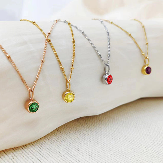 Collier Femme Mode Pierre de Naissance